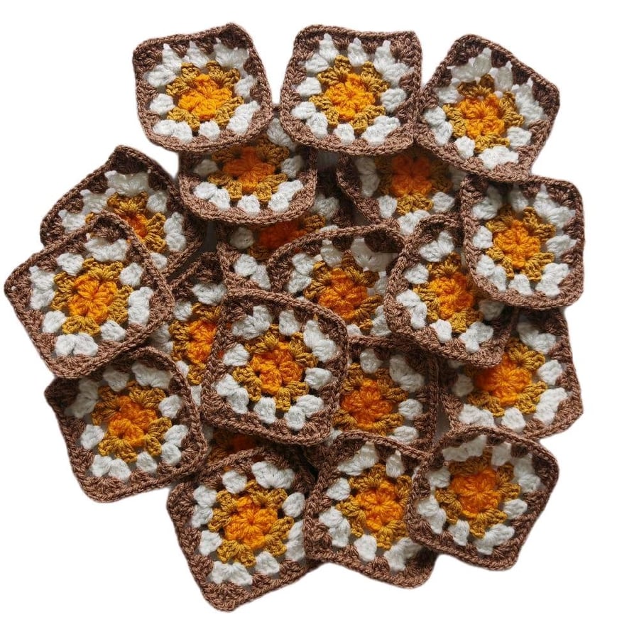 Crochet Granny Squares Melody s Colour Scheme 3-inch Size