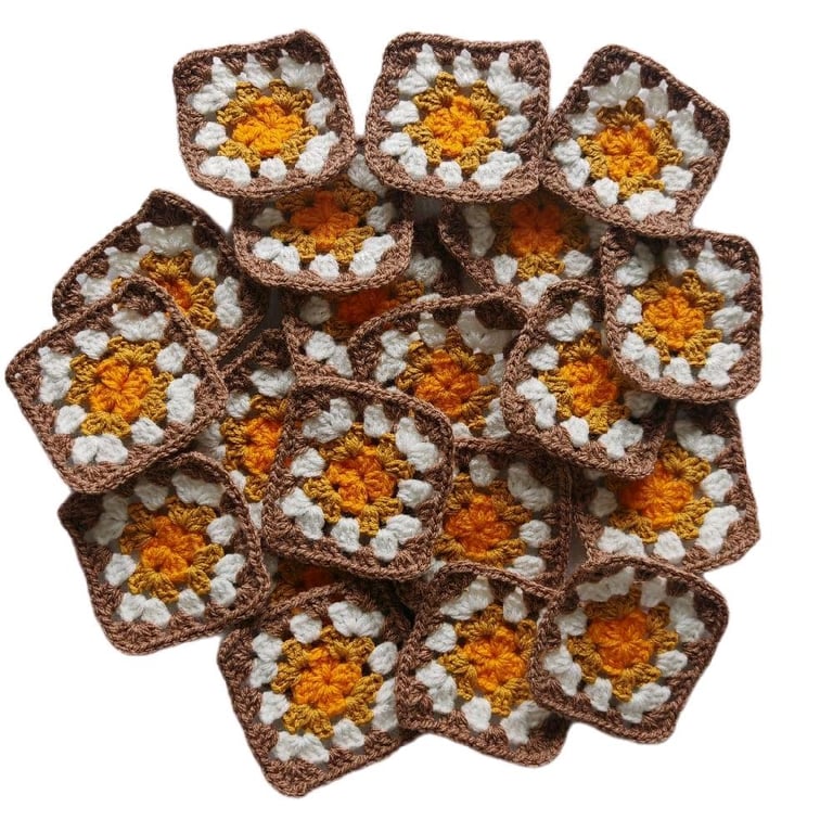 Crochet Granny Squares Melody s Colour Scheme 3-inch Size
