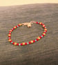 Adjustable Children's Beaded Bracelet with Pearl Charm - Image 1
