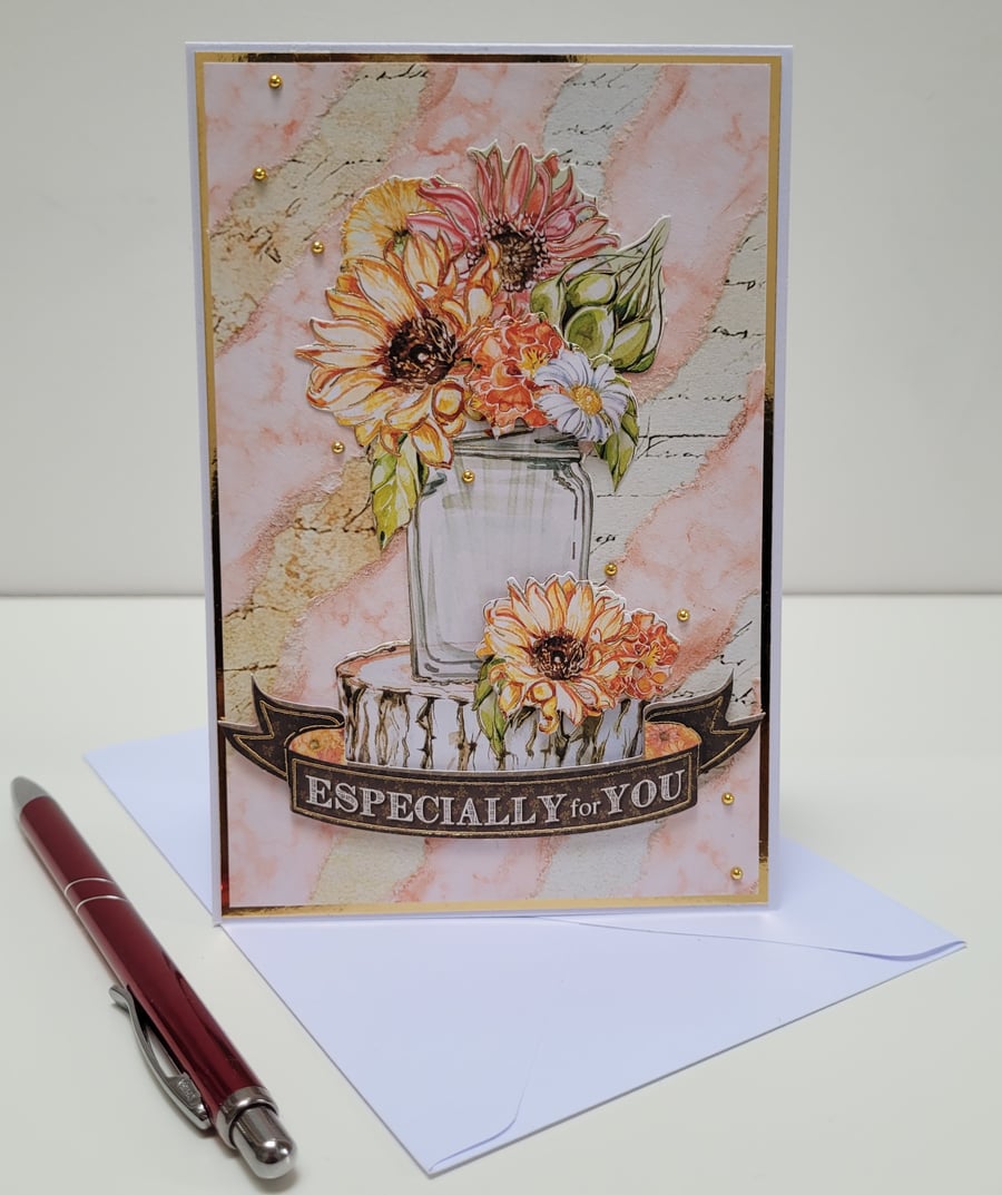 Especially for You - Handmade Any Occasion Greetings Card