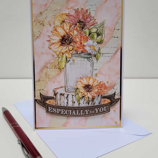 Especially for You - Handmade Any Occasion Greetings Card