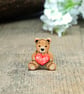 Tiny Hug Gift, Handmade Bear Hugs Pin, Kawaii Teddy Badge, Pocket Hug Bear - Image 1