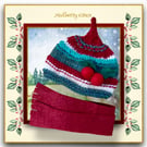Holly Berries Hat and Scarf Set