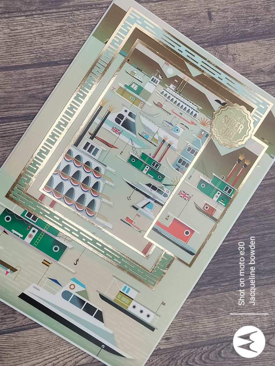 Birthday - Modern shipping theme card for your son