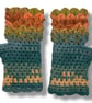 Crocheted Fingerless Dragon Scale Gloves - Image 1