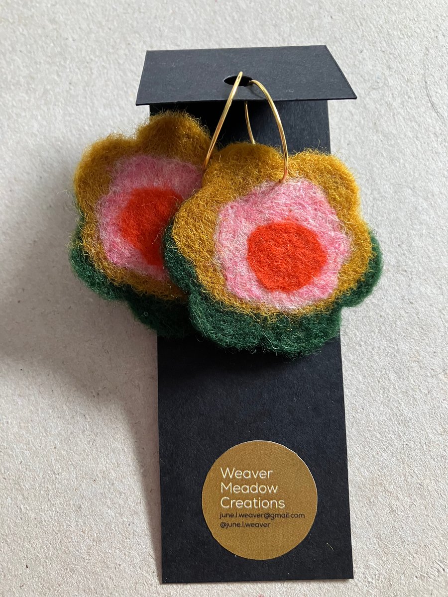 Boho Bold Retro Flower Earrings 