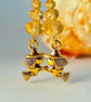 Halloween Witch Earrings, Sparkly Gold Glass, Trick Or Treat Costume Jewellery - Image 2