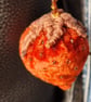 Copper strawberry textile art handbag charm,keyring  - Image 4