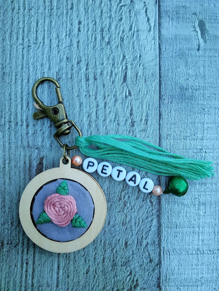 Rose Keyring or Bag Charm