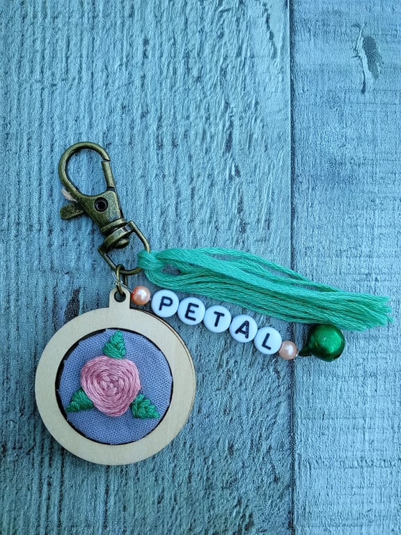 Rose Keyring or Bag Charm