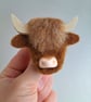 Highland Coo Felted Brooch - Image 2