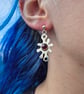  Handmade Sterling silver earings with garnet stones - Image 5