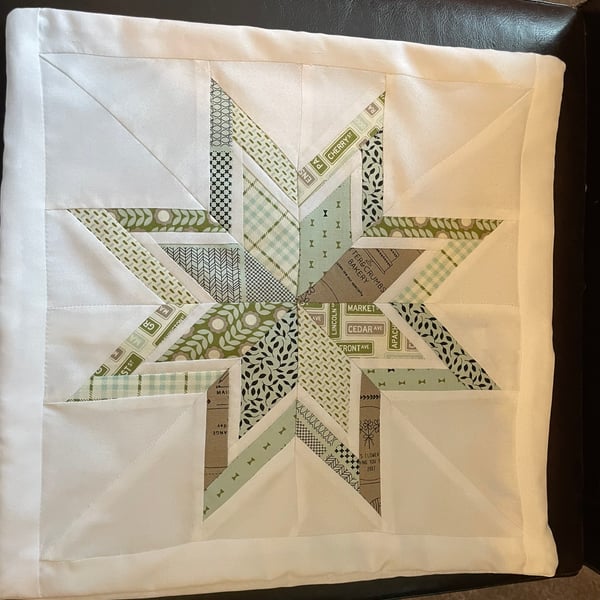 Patchwork Cushion Cover - Star Design