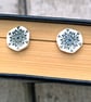 White mini snowflake stud earrings - Image 5