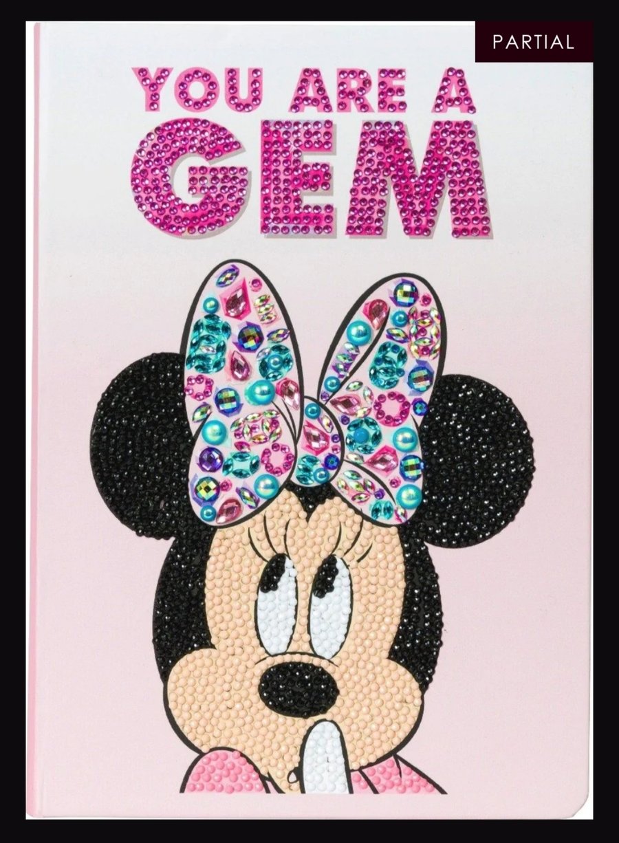 Minnie mouse notebook crystal art craft buddy kit