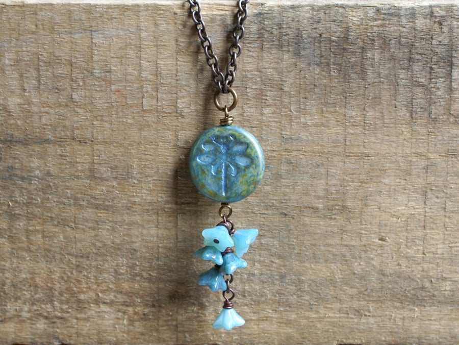 Rustic Dragonfly Necklace