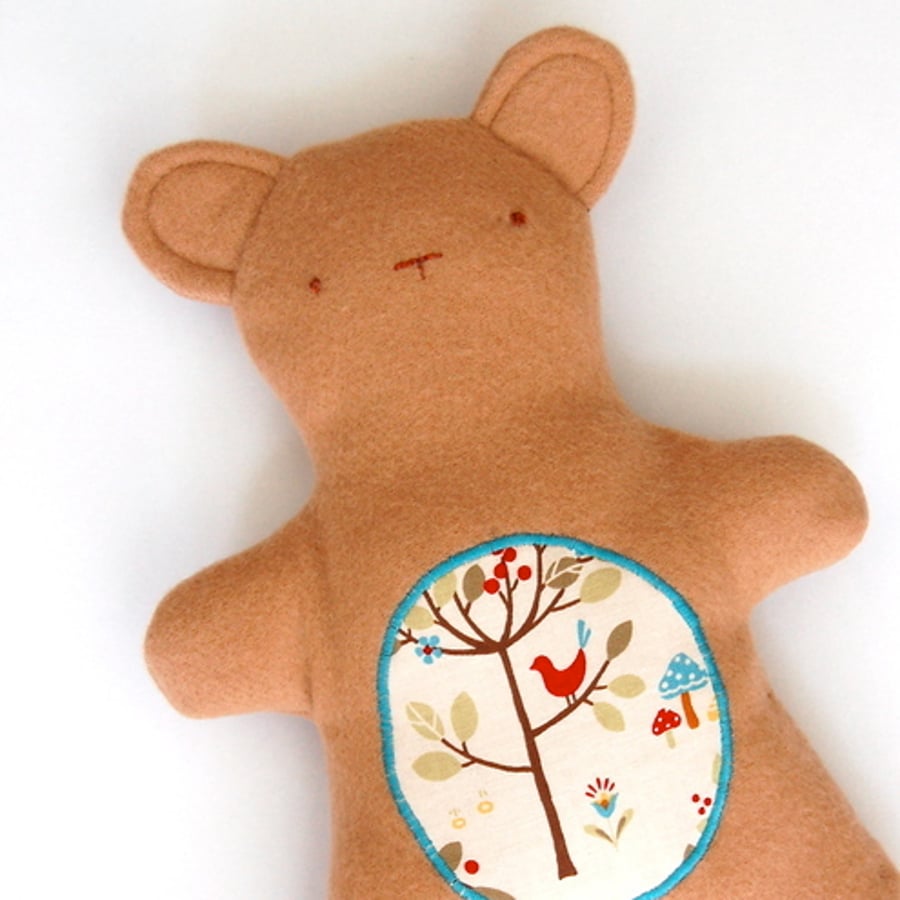 Cashmere Little Ted with Woodland print belly.