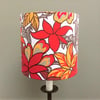 Funky Floral 70s Guinevere Bernard Wardle Red Orange Vintage Fabric Lampshade
