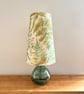Elowen Botanical Tall Cone Recycled Glass Table Lamp, Unusual Lighting