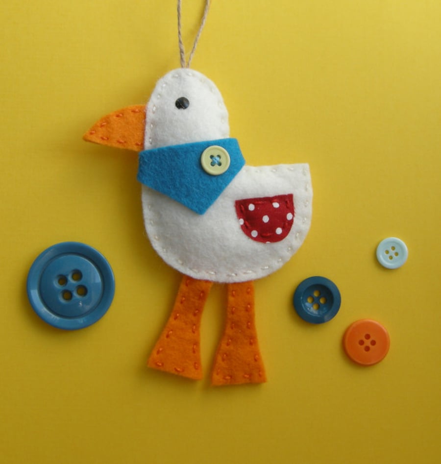 Sewing kit, craft kit Sammy the seagull 