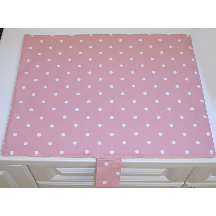 Mat Pad Cover Everhot 60 Range Pink Polka Dots Spots White