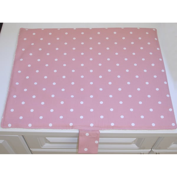 Mat Pad Cover Everhot 60 Range Pink Polka Dots Spots White