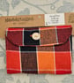 Bright chequed fold up tote bag. - Image 4