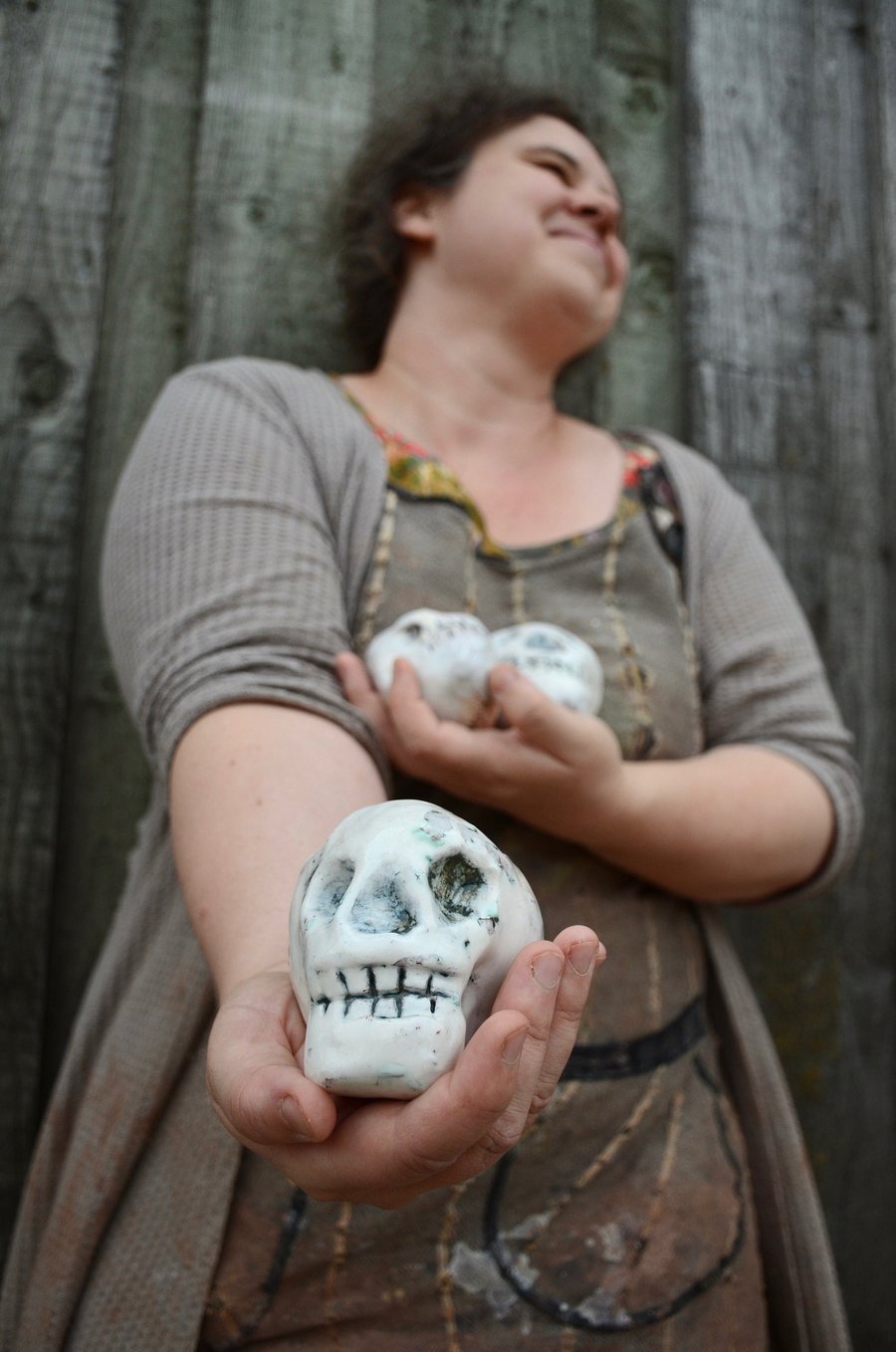 Kit: Skull Wall Vase Clay-At-Home