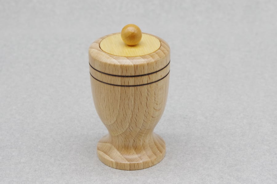 Small Wooden Trinket Pot. Handmade. Scottish Beech.