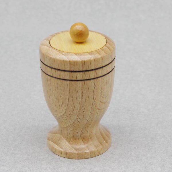 Small Wooden Trinket Pot. Handmade. Scottish Beech.