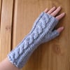 Aran Fingerless Gloves Wrist Warmers