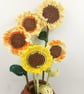 Mini Crochet Sunflowers in Pottery Vase - Image 2