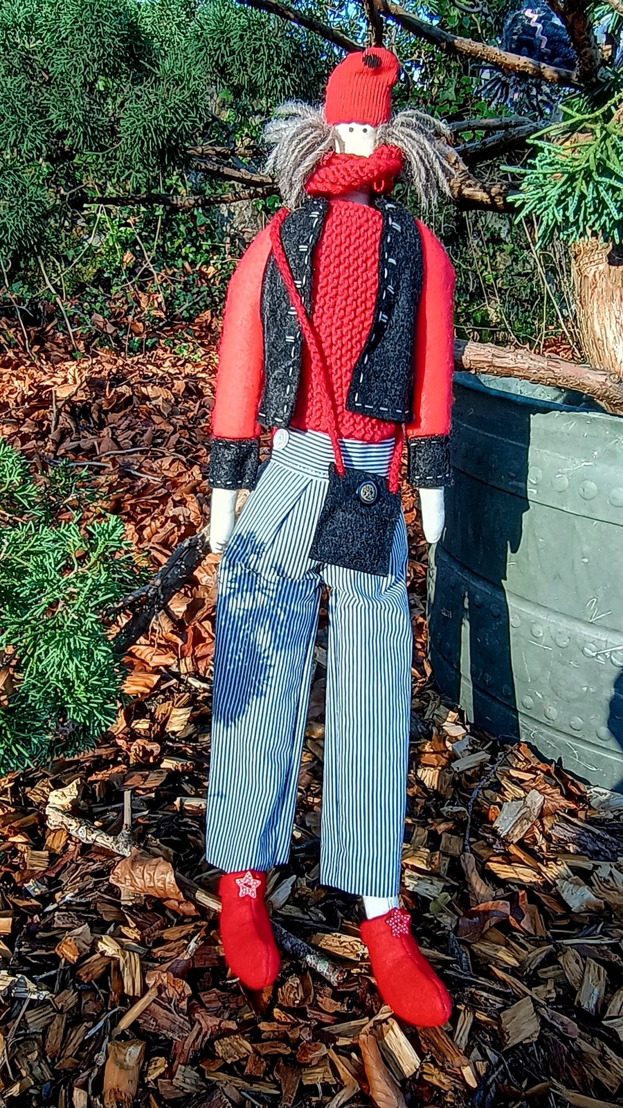 "Buddug" - Ladies Who Lunch" - Handmade fabric doll