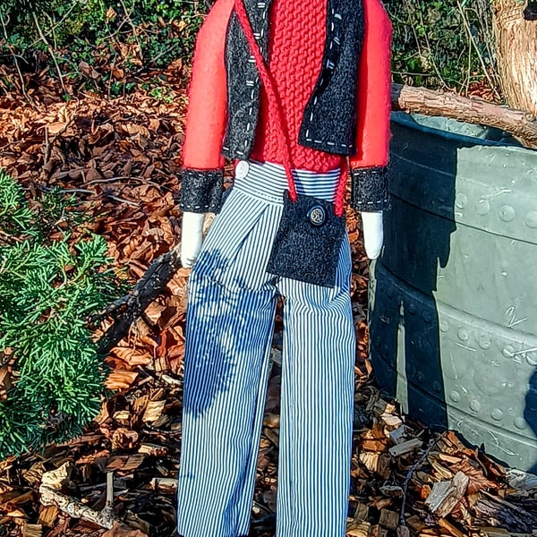 "Buddug" - Ladies Who Lunch" - Handmade fabric doll