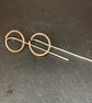 Open Circle Earrings Hammer Textured Hand Forged 925 Sterling Silver  - Image 1