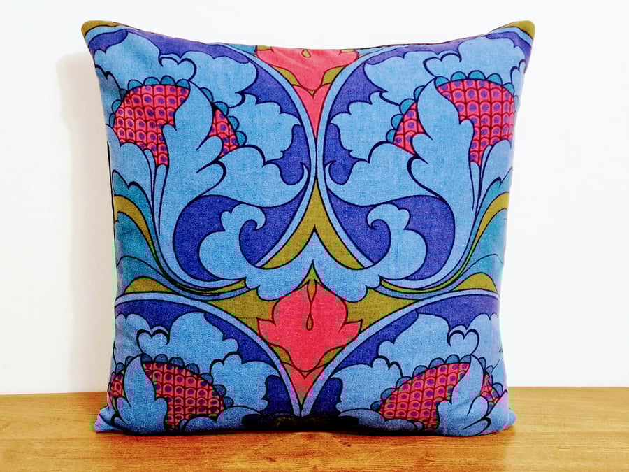 Handmade Grace Sullivan "Ramona" floral Moygashel cushion cover