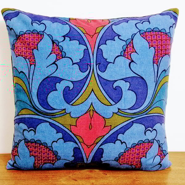 Handmade Grace Sullivan "Ramona" floral Moygashel cushion cover