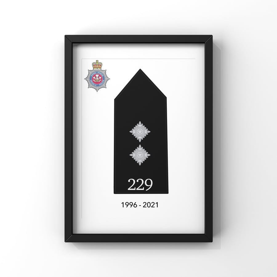 Police Officer Retirement Gift - Police Gift - New Starter - Constable - Framed