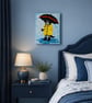 Original Acrylic Painting on Mounted 15cm x 20cm Canvas