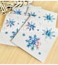 Snowflake Christmas Cards Watercolour Print with envelopes - Quantity options - Image 1
