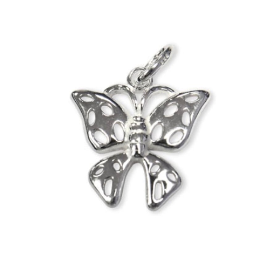 Sterling Silver Butterfly Pendent Charm