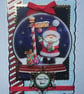 3D Christmas Card North Pole Santa Inside a Snow Globe - Image 1