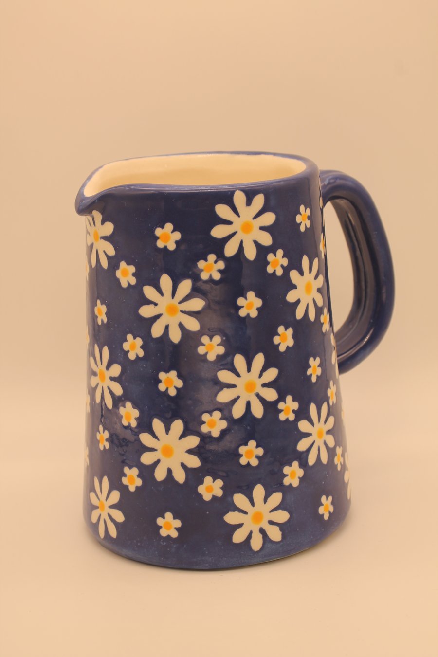 Blue and white flower Daisy Milk Jug