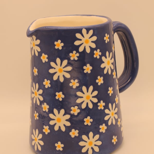 Blue and white flower Daisy Milk Jug