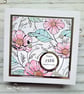 25th Anniversary Card - silver wedding cosmos flowers abstract  - Image 3