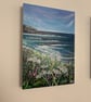 Original Acrylic Seascape on A5 Cradled Wooden Board - Image 6