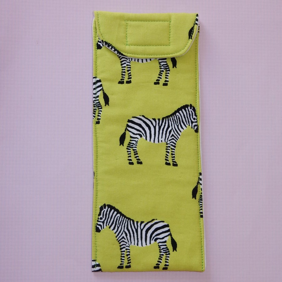 Glasses case - Zebra fabric