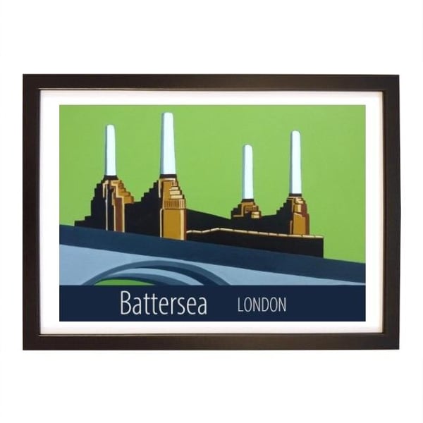 Battersea London travel poster print by Susie West