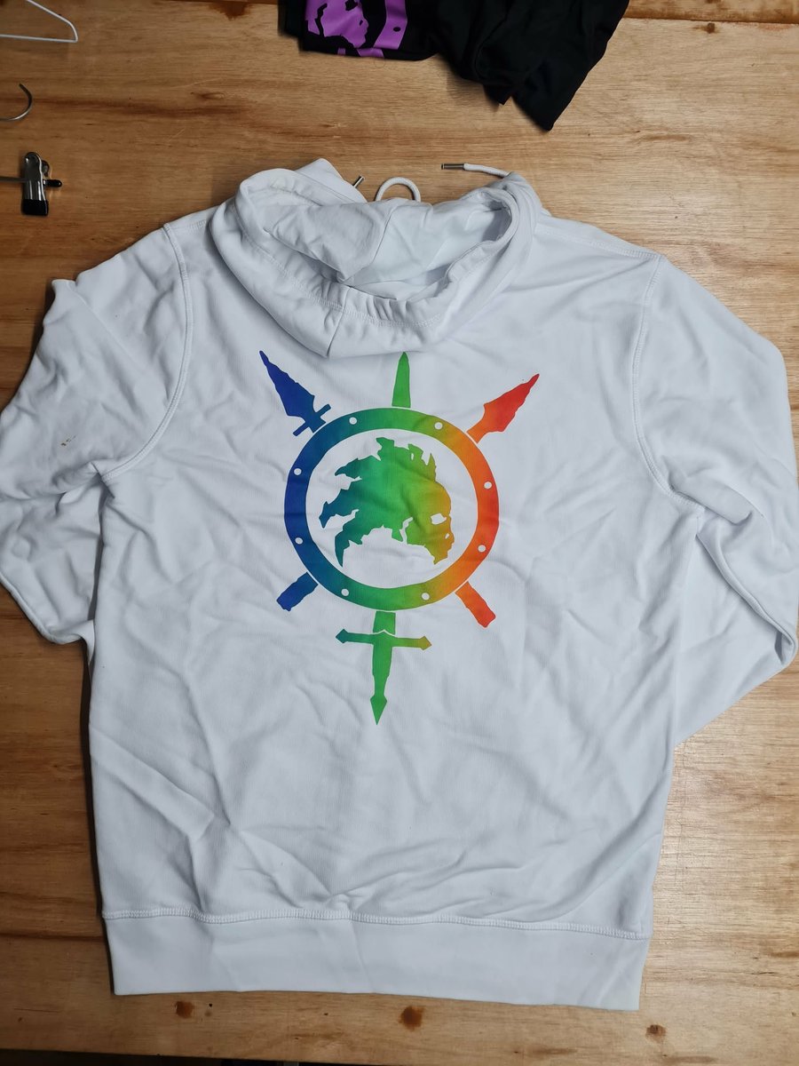 Size XL - SWORDPUNK - Rainbow Zip-Up Hoodie
