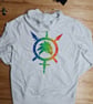 Size XL - SWORDPUNK - Rainbow Zip-Up Hoodie